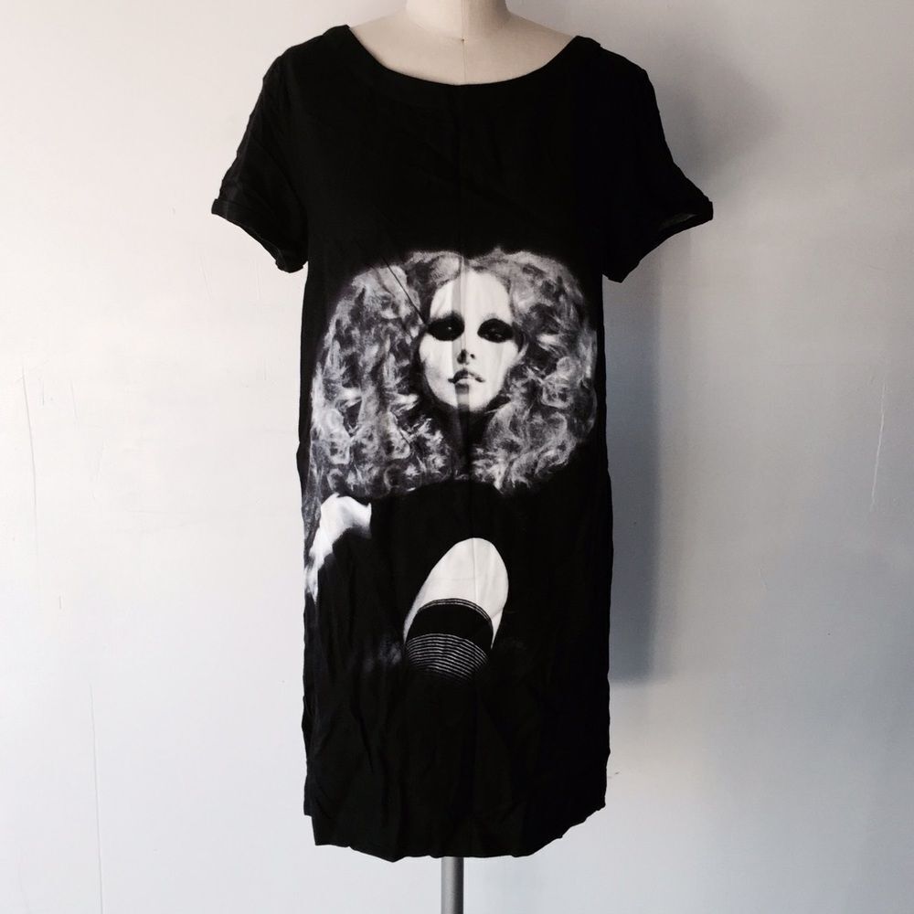 Zara black mod mini dress S